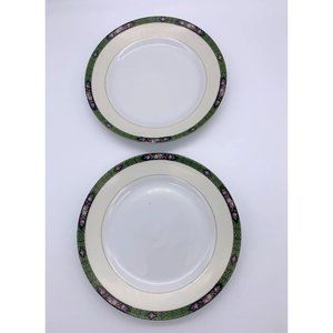 Vintage Noritake - 2 Bread & Butter Plates - Cherry Blossom Back Stamp ca 1924